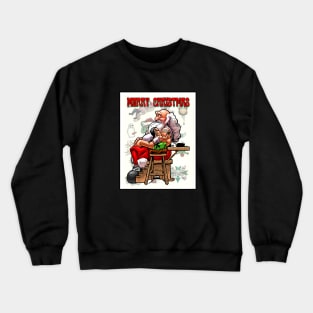 Santa Gets a Tattoo Crewneck Sweatshirt